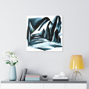 Slide down infinite mountains infinity surrealism matte vibrant colors swirls