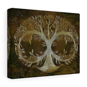 Brown Infinite Tree Of Life Wall Art, Canvas Painting, Infinity , Fine Canvas Print, Wall Decor, Abstract, Digital Art, Family Tree Artwork