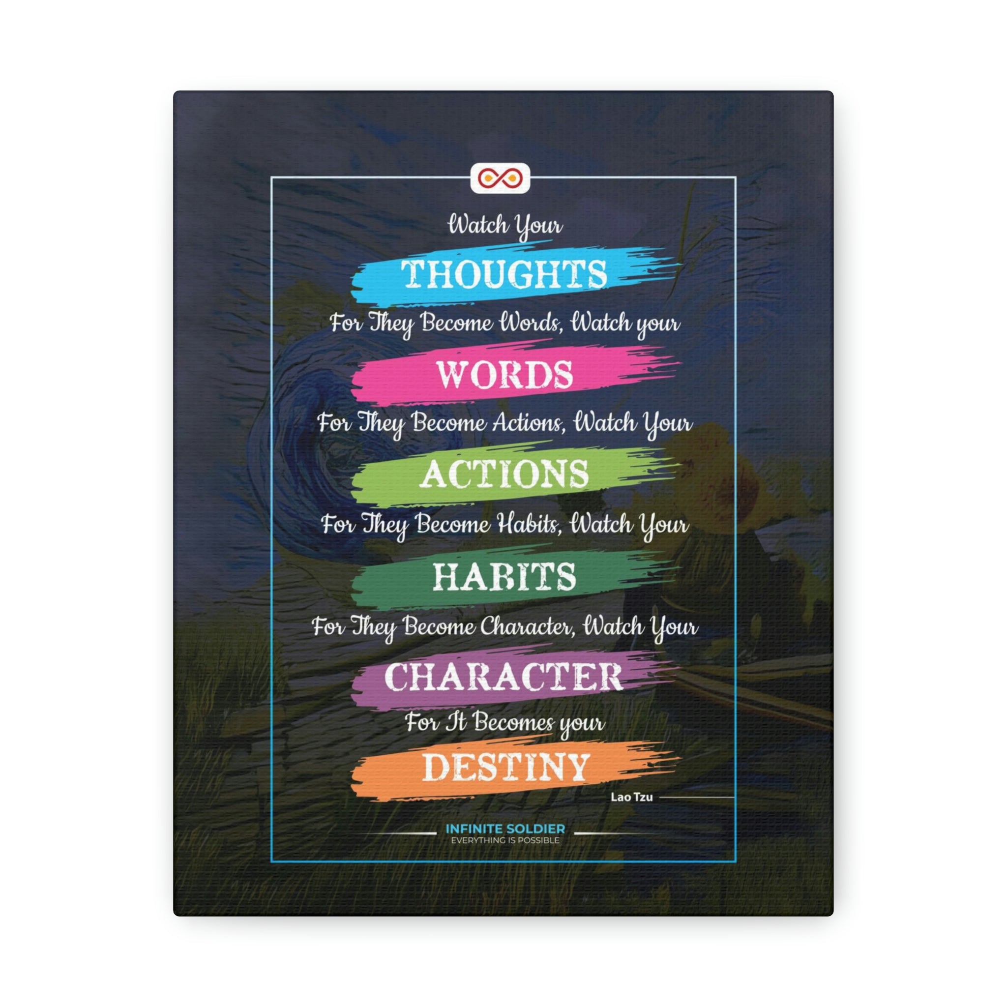 Buddhist Quote Motivational Canvas Poster | Infinite Soldier