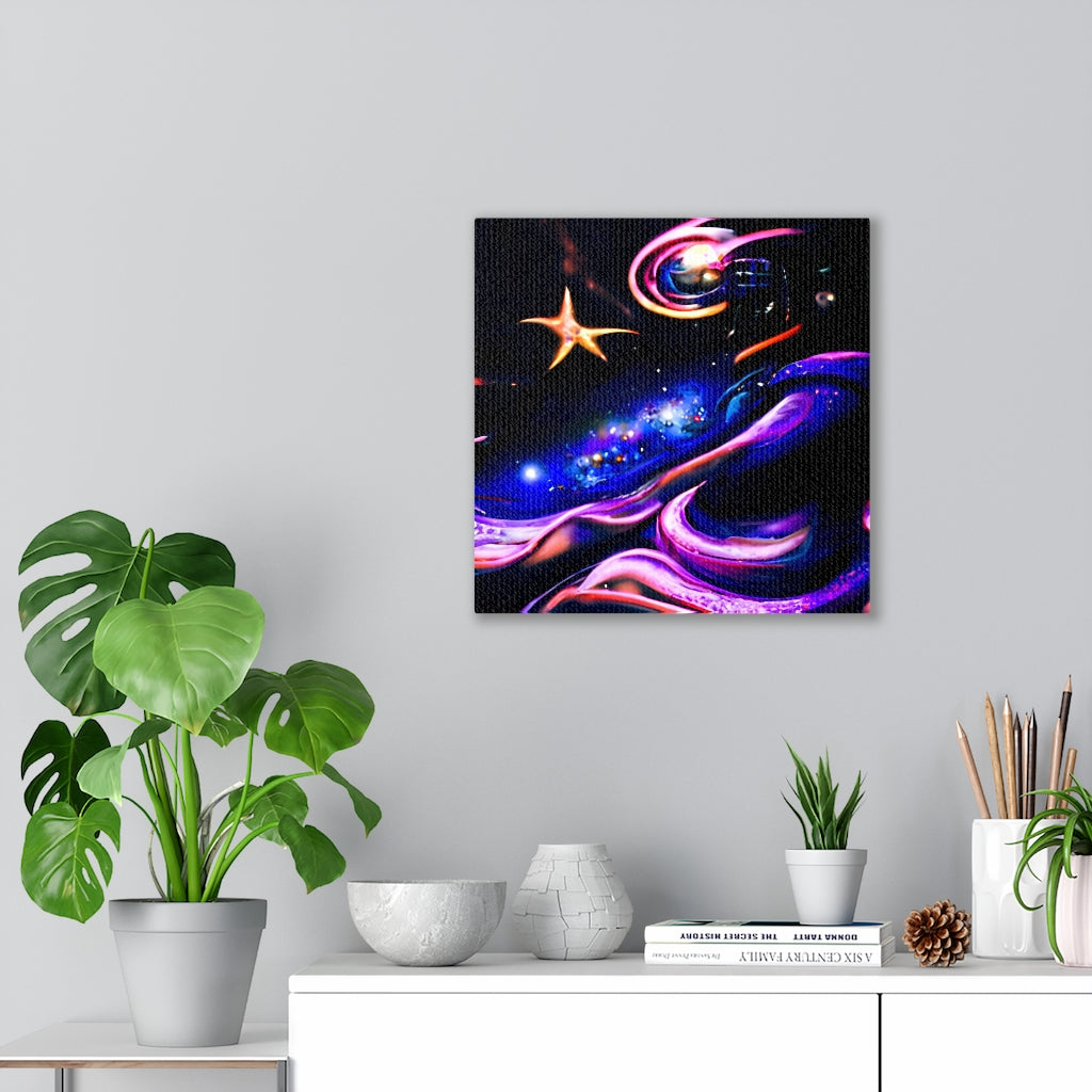 When Midnight sighs infinity cosmic space radiant airbrush art acrylic5