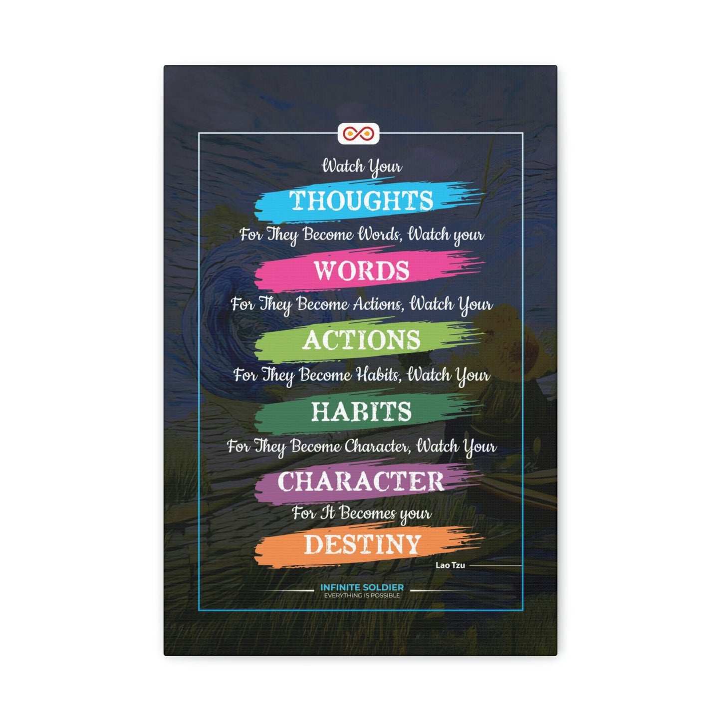 Buddhist Quote Motivational Canvas Poster | Infinite Soldier