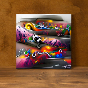 Glactic House Party - infinity abstract street art  colourful airbrush art