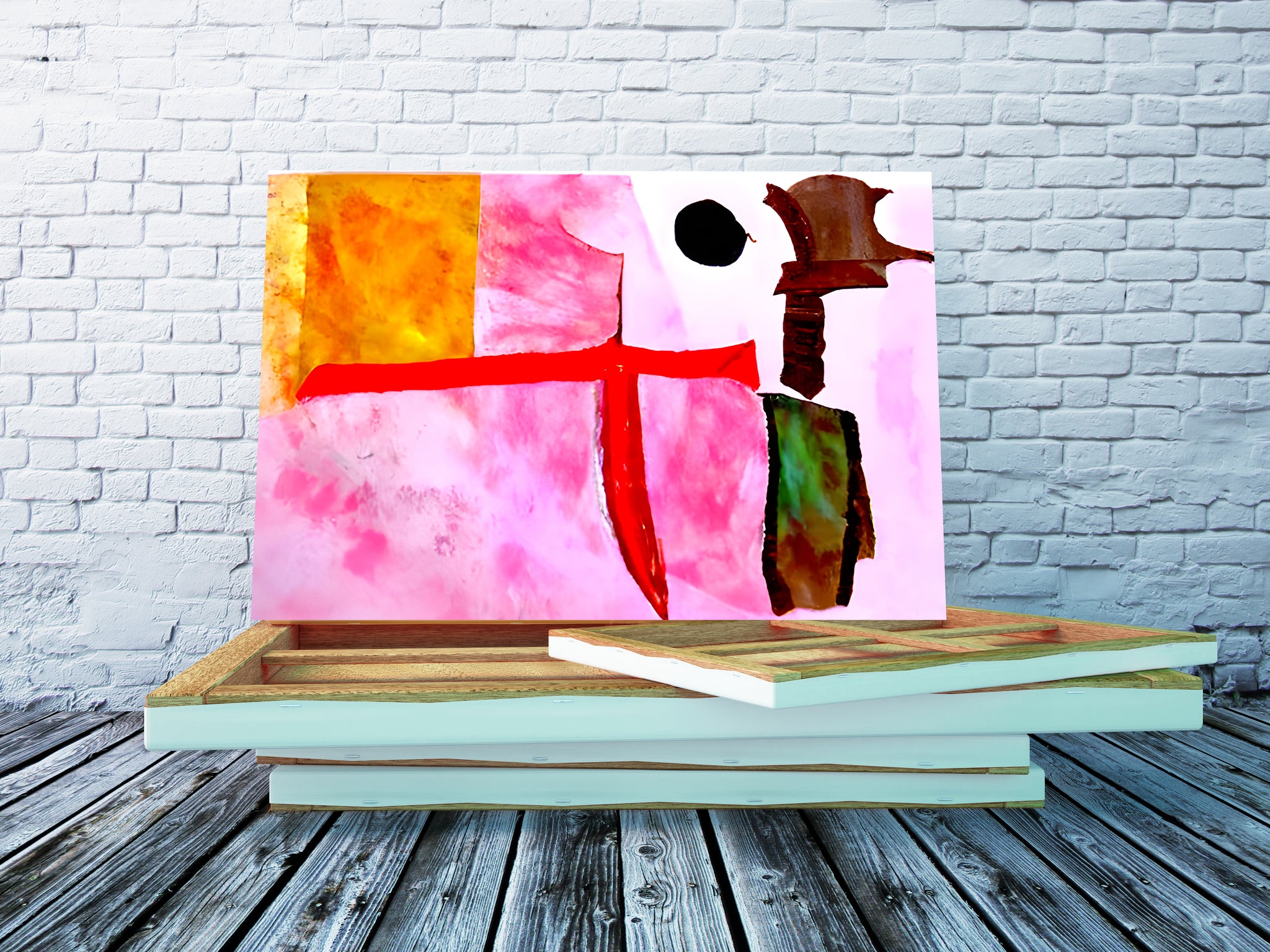 knight in the language of love watercolor colourful minimalist