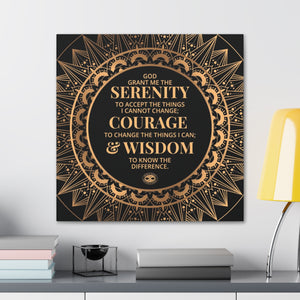 Serenity Prayer Canvas Poster Print