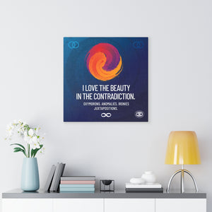 Beauty in Contradiction' Motivational Mounted Canvas Wall Art