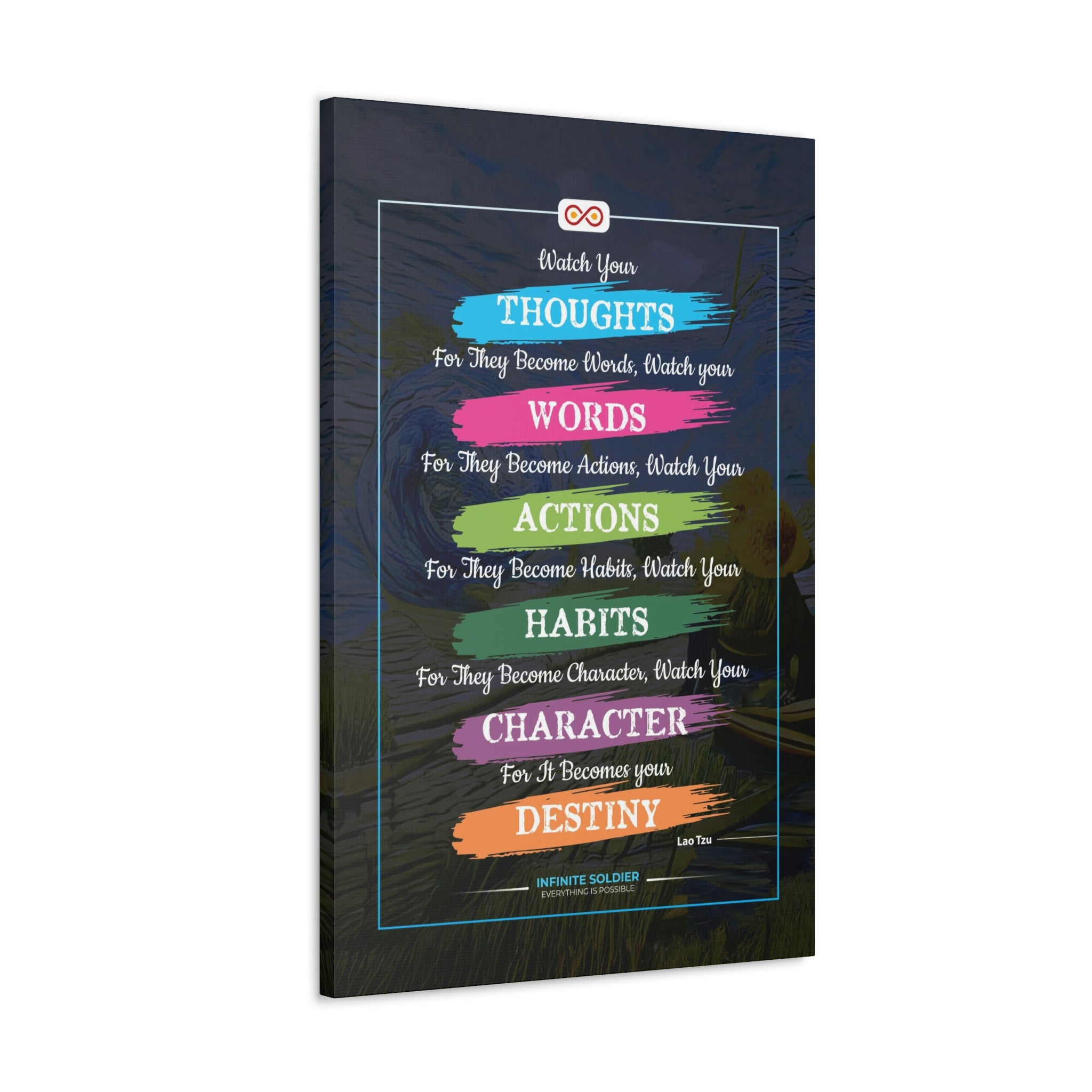 Buddhist Quote Motivational Canvas Poster | Infinite Soldier
