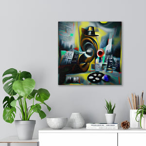 Experiment In Sound Canvas Print, Wall Decor, Canvas Painting , Large Wall Art, Abstract Canvas, Digital Artwork, Colorful