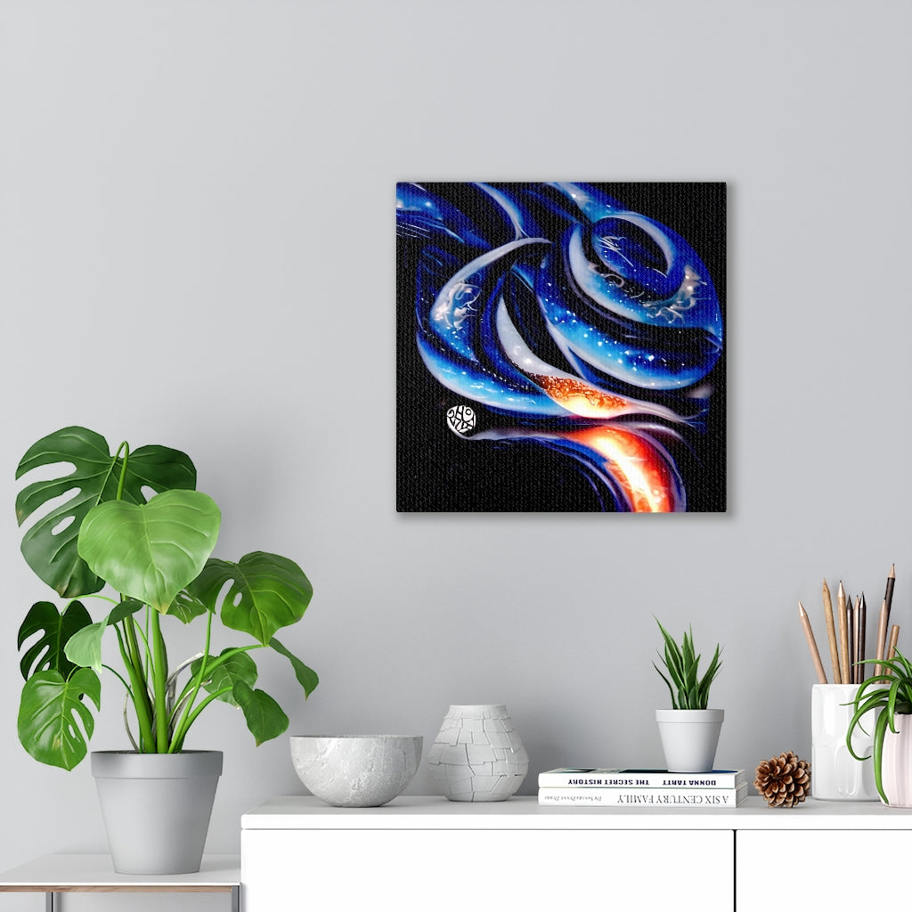 Blue Steel Infinity Airbrush Style Canvas Poster