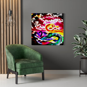 Infinity symbols in the sky  elaboratel colorful