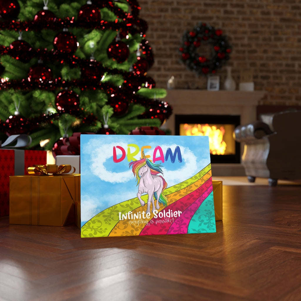 Dream Rainbow Infinite Unicorn Canvas Wall Art