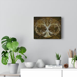 Brown Infinite Tree Of Life Wall Art, Canvas Painting, Infinity , Fine Canvas Print, Wall Decor, Abstract, Digital Art, Family Tree Artwork