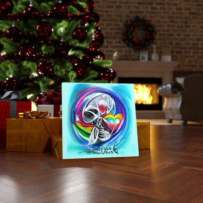 Death Does Not Part Blue Sugar Skull Airbrush actylic love heart