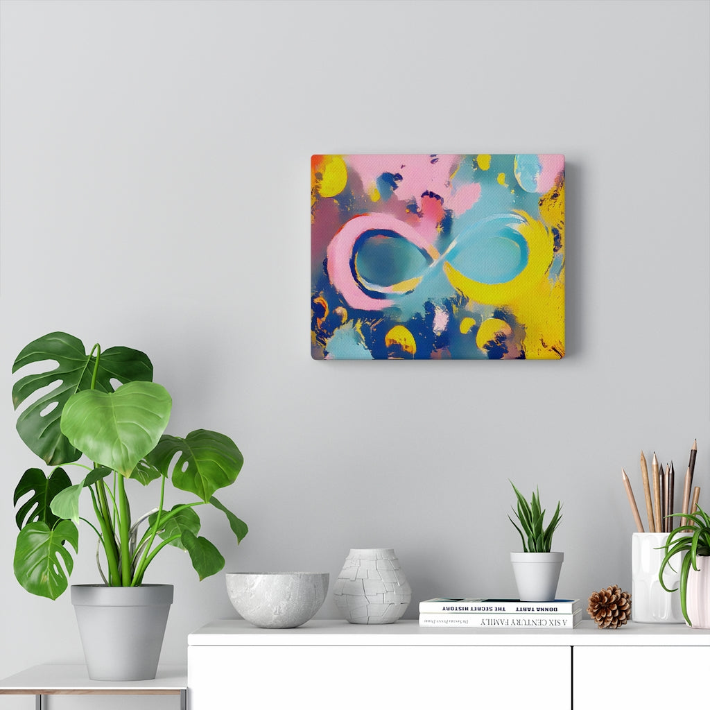 Infinite Galaxy Pop Art Canvas Art Painting, Infinity Wall Art, Canvas Art, Wall Decor, Abstract Prints, Digital Artwork, Canvas Prints