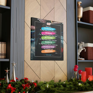 Mental Health Poster Watch Your Thoughts Motivational Square Canvas Poster | Infinite Soldier