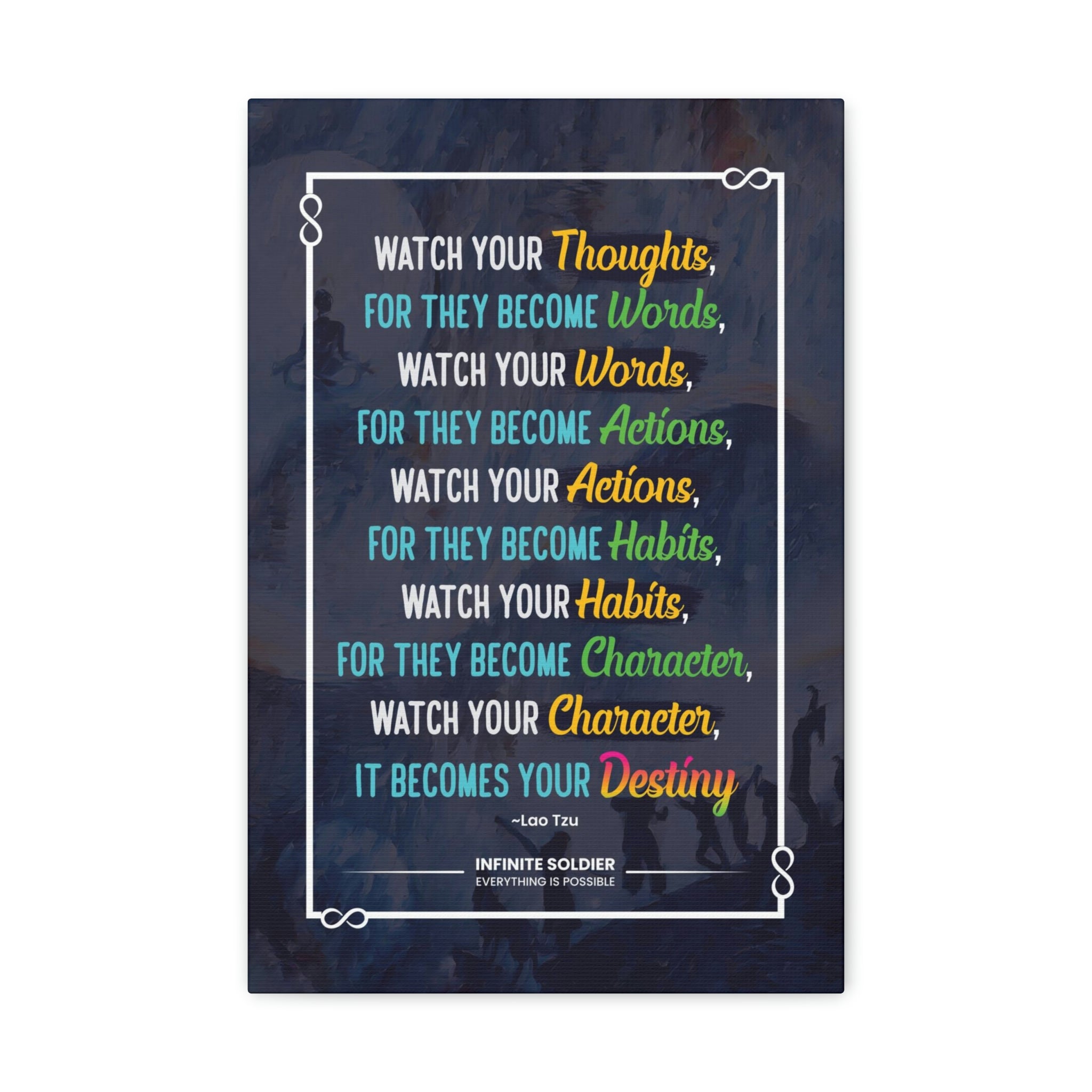 Lao Tzu Inspirational Quote Canvas Poster | Infinite Soldier