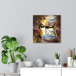 I am a peaceful warrior infinity airbrush art charcoal drawing