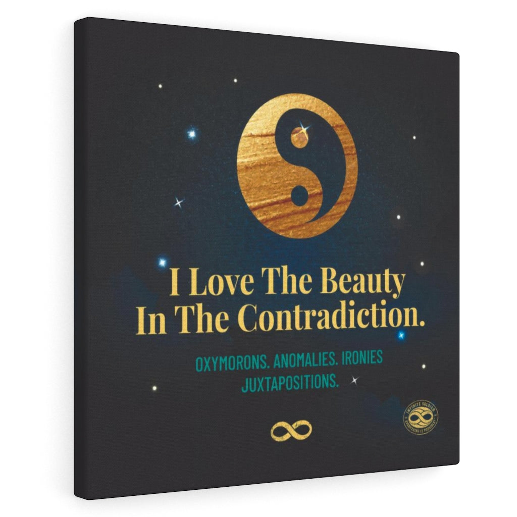 Beauty in Contradiction' Ying Yang Motivational Mounted Canvas Wall Art