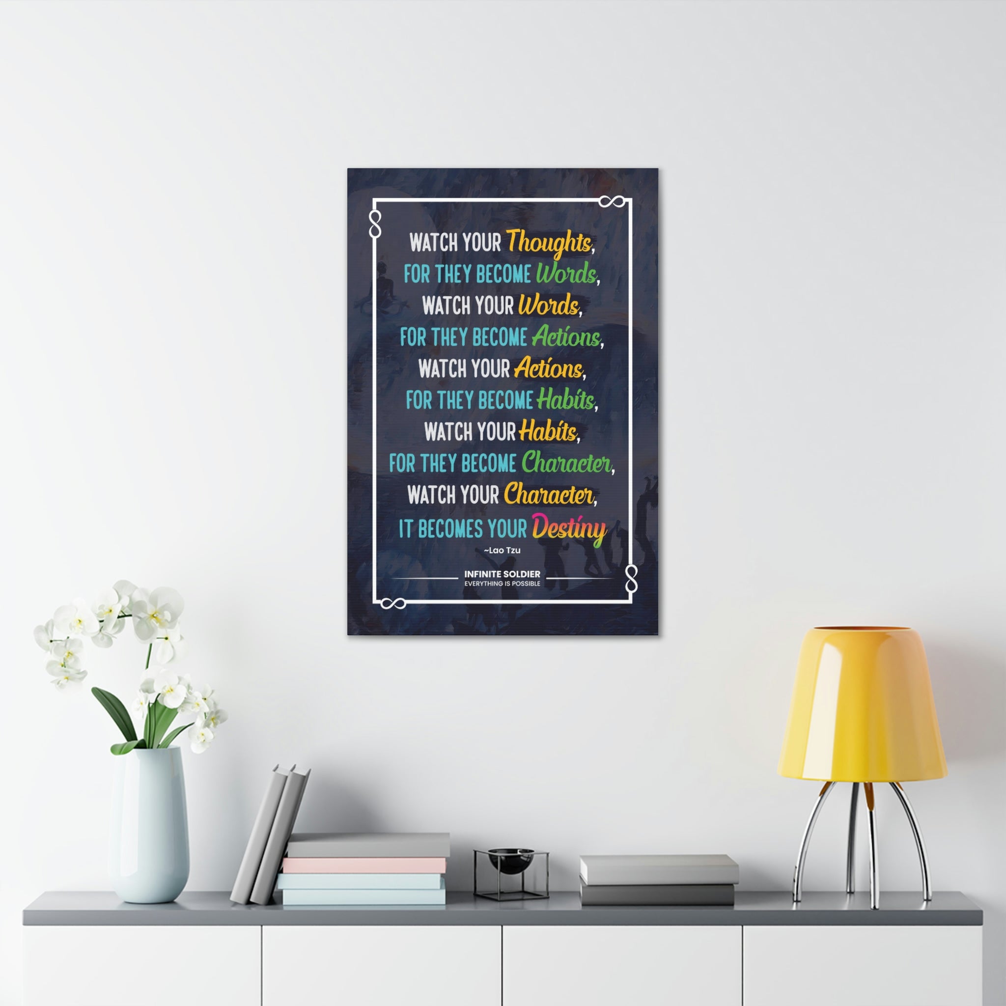 Lao Tzu Inspirational Quote Canvas Poster | Infinite Soldier
