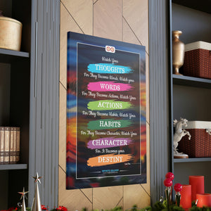 Watch Your Words Poster Motivational Canvas Poster | Infinite Soldier