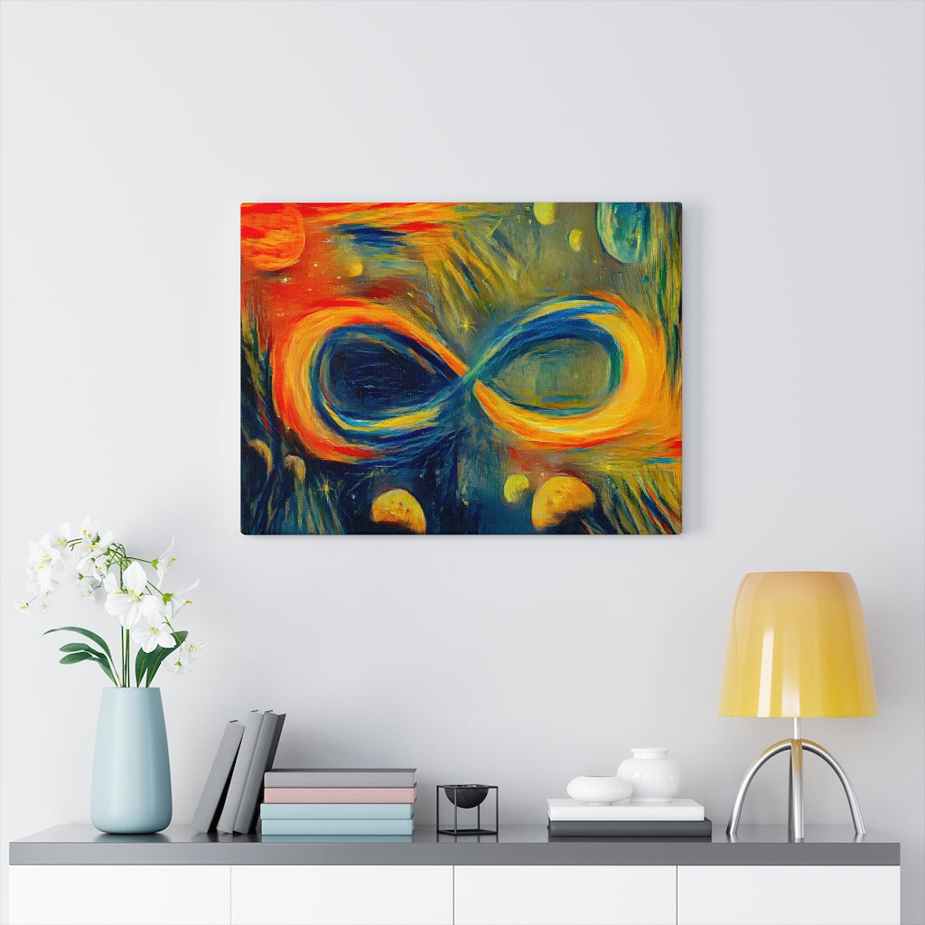 Infinite Galaxy Inspired By Van Gogh's The Scream, Canvas Art, Infinity Wall Art, Canvas Print, Wall Decor, Abstract, Digital Artwork