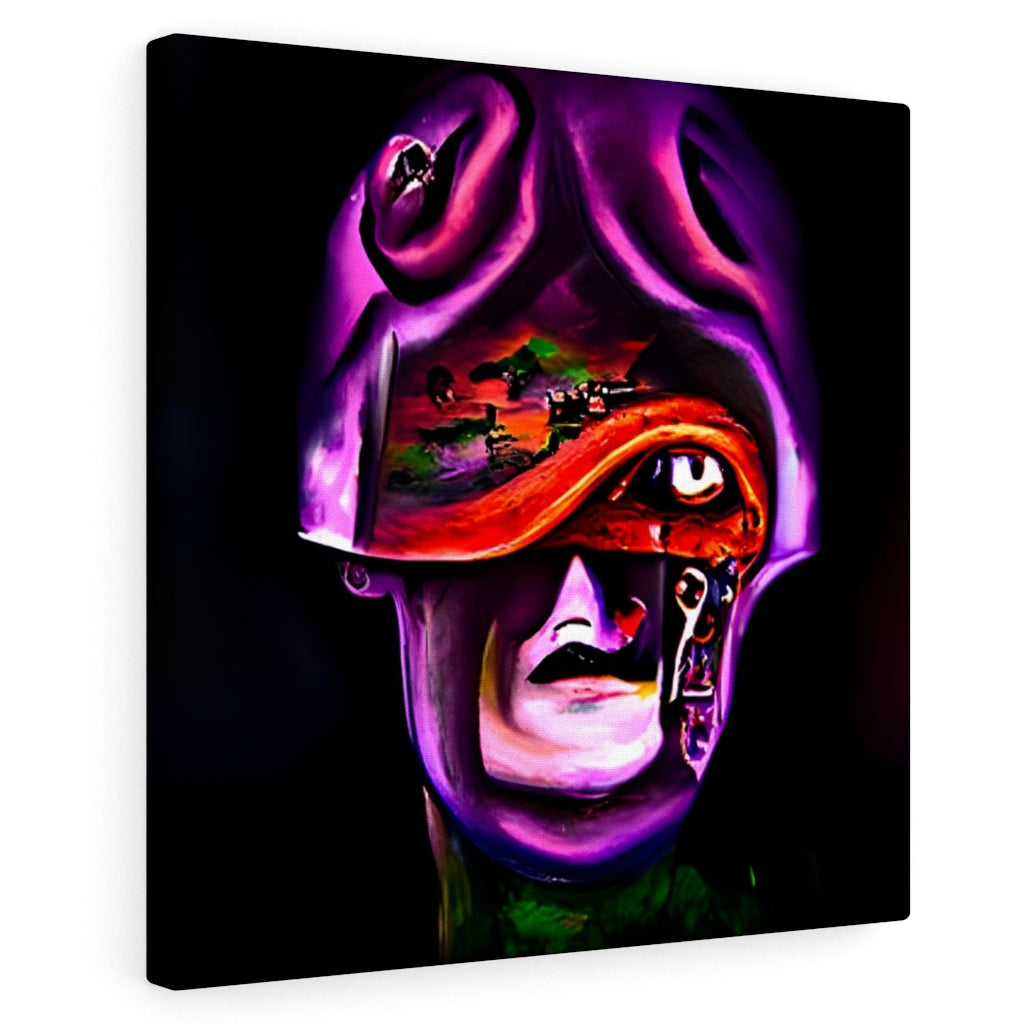 peaceful infinite soldier surrealism melting oil on canvas2