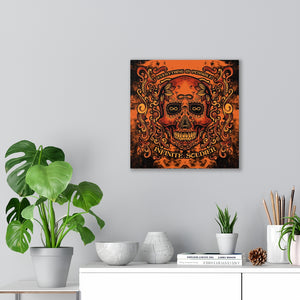 Infinite Sugar Skull Canvas Art, Day Of The Dead Art