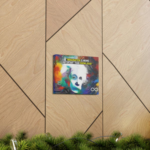 Einstein's 'Imagination Is More Important Than Knowledge' Motivational Scientific Canvas Poster