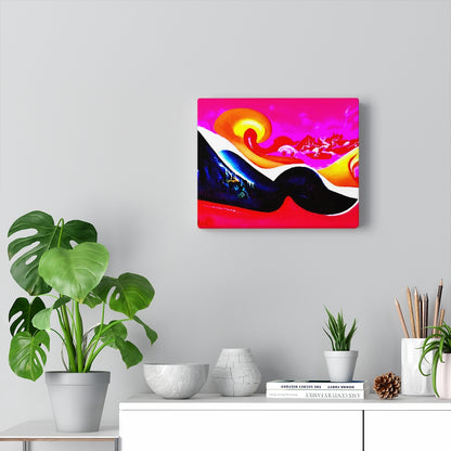 Colorful Infinite Mountains Haze Canvas Art - Surreal Fantasy Landscape | Infinite Soldier