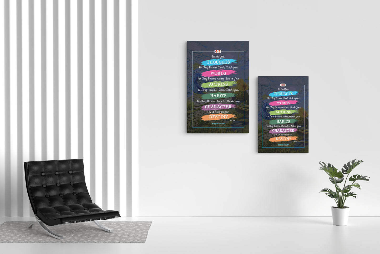 Buddhist Quote Motivational Canvas Poster | Infinite Soldier