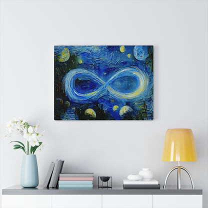 Infinite Galaxy - Starry Night Van Gogh Inspired Infinity Canvas Wall Decor,  Canvas Prints, Art, Wall Decor, Painting