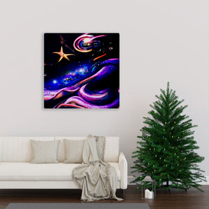 When Midnight sighs infinity cosmic space radiant airbrush art acrylic5