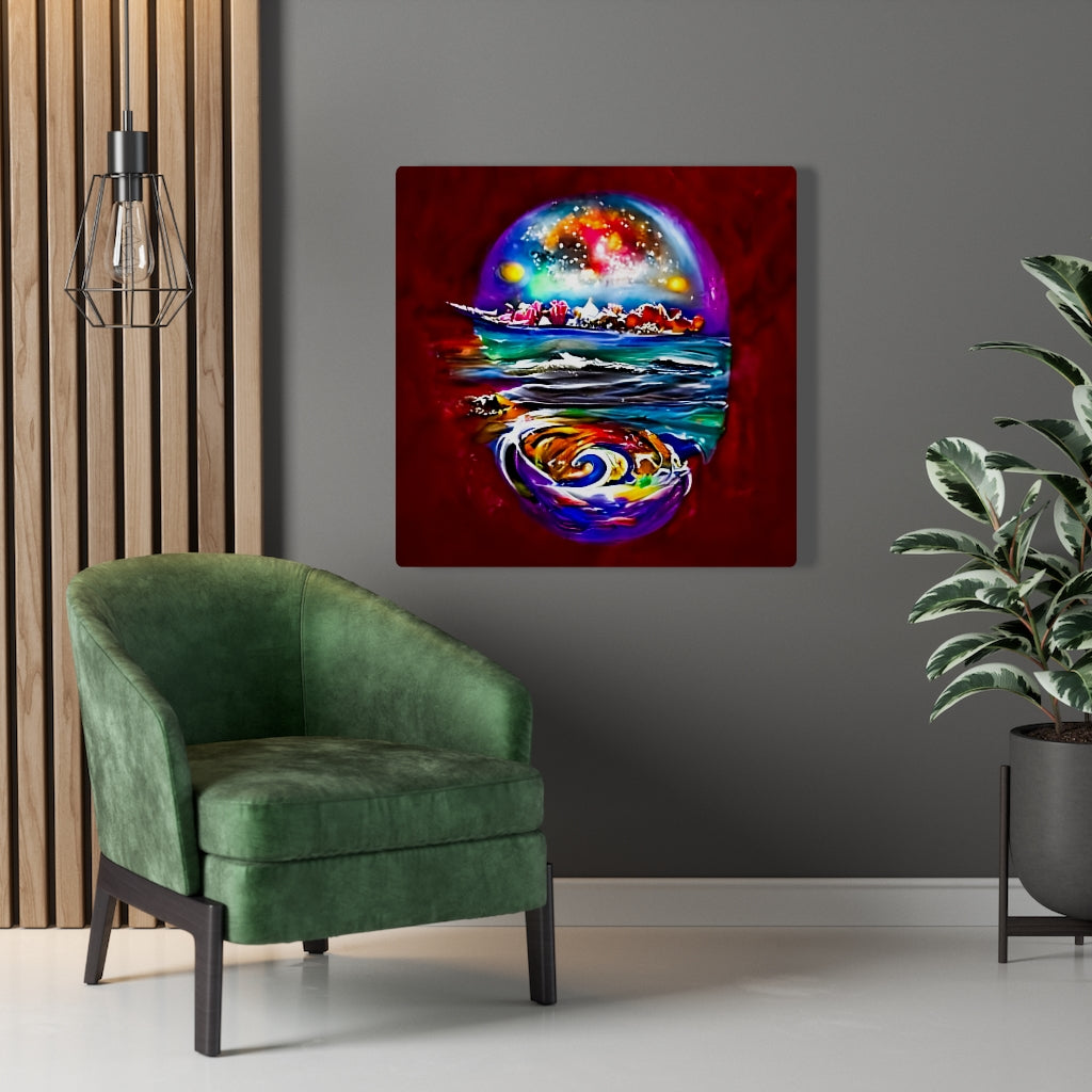 colorful planet earth poster canvas art 