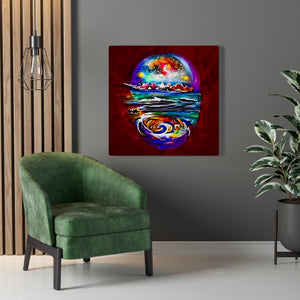 colorful planet earth poster canvas art 
