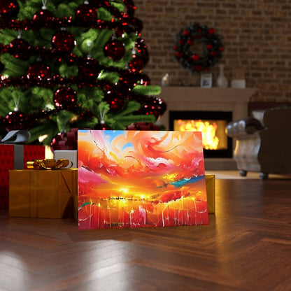 Stunning Sunset In Heaven fantasy action painting detailed painting