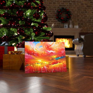 Stunning Sunset In Heaven fantasy action painting detailed painting