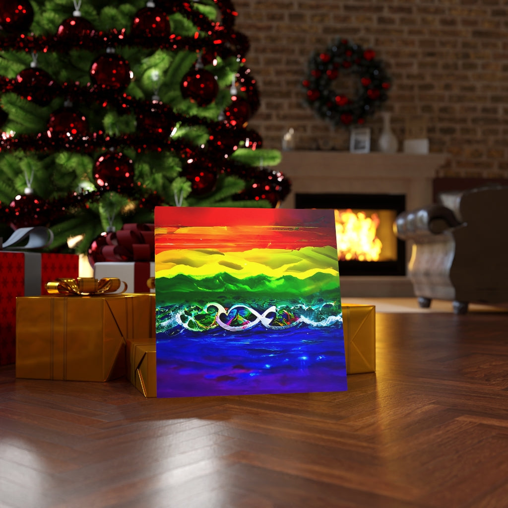 Rainbow Love Sunset pride LGBTQ gay colorfu seascape