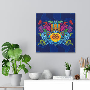 Motivational Canvas Poster - Hamsa Infinity Love