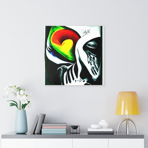 Death does not part, only the lack of love Sugar Skull infinity charcoal drawing colourful