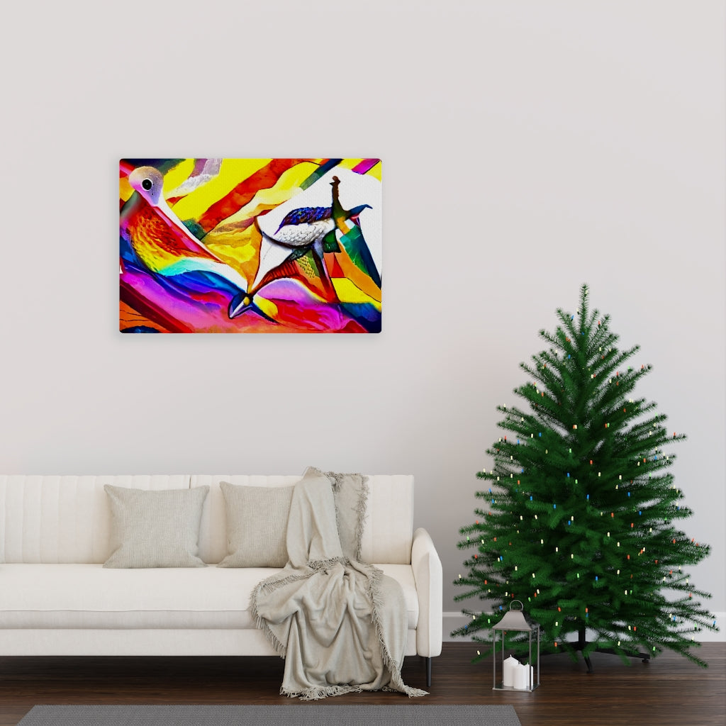 dove flying above a rainbow abstract art modern art wet romanticism hyperdetailed geometric abstract art pointillism