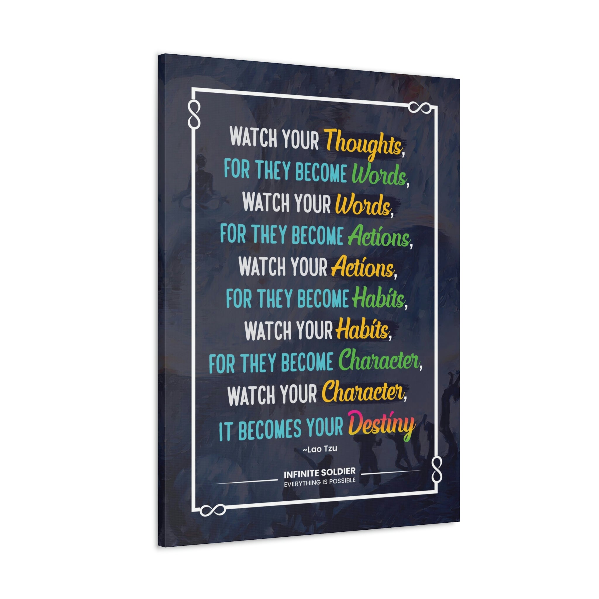 Lao Tzu Inspirational Quote Canvas Poster | Infinite Soldier