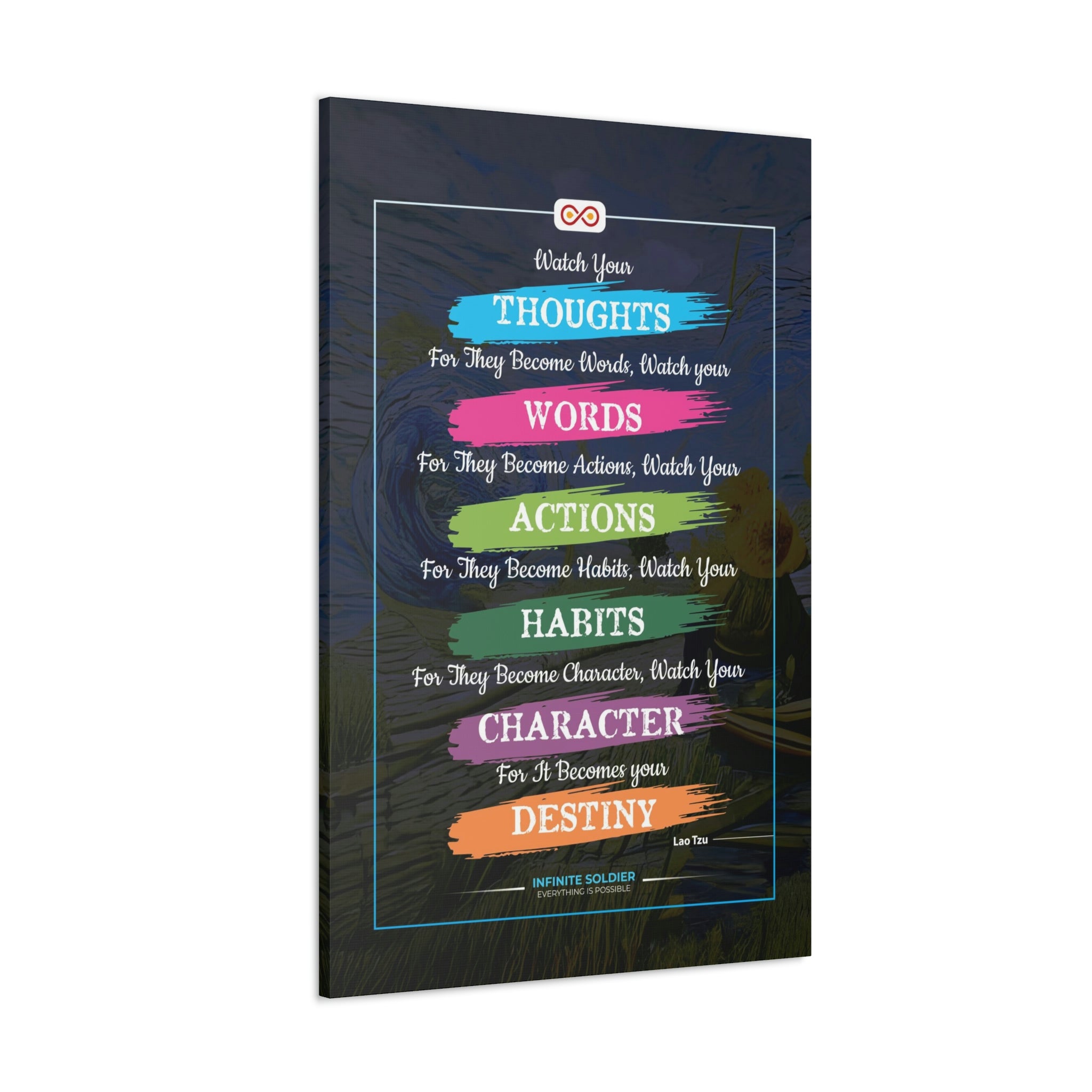Buddhist Quote Motivational Canvas Poster | Infinite Soldier