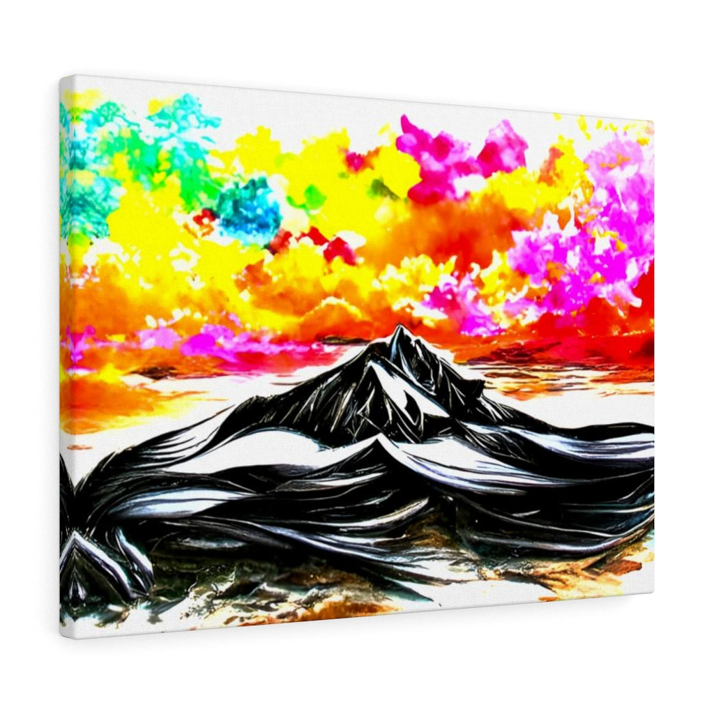 infinite mountains seascape colorful rainbow sky montains