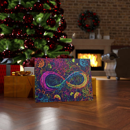 Infinite Galaxy -Neon Infinity Canvas Wall Decor,  Canvas Prints, Wall Art, Wall Decor, Painting, stretched Canvas, Digital Artwork