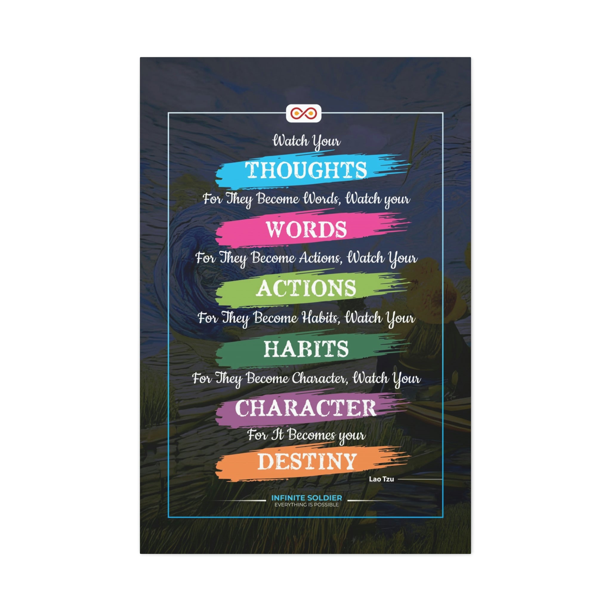 Buddhist Quote Motivational Canvas Poster | Infinite Soldier