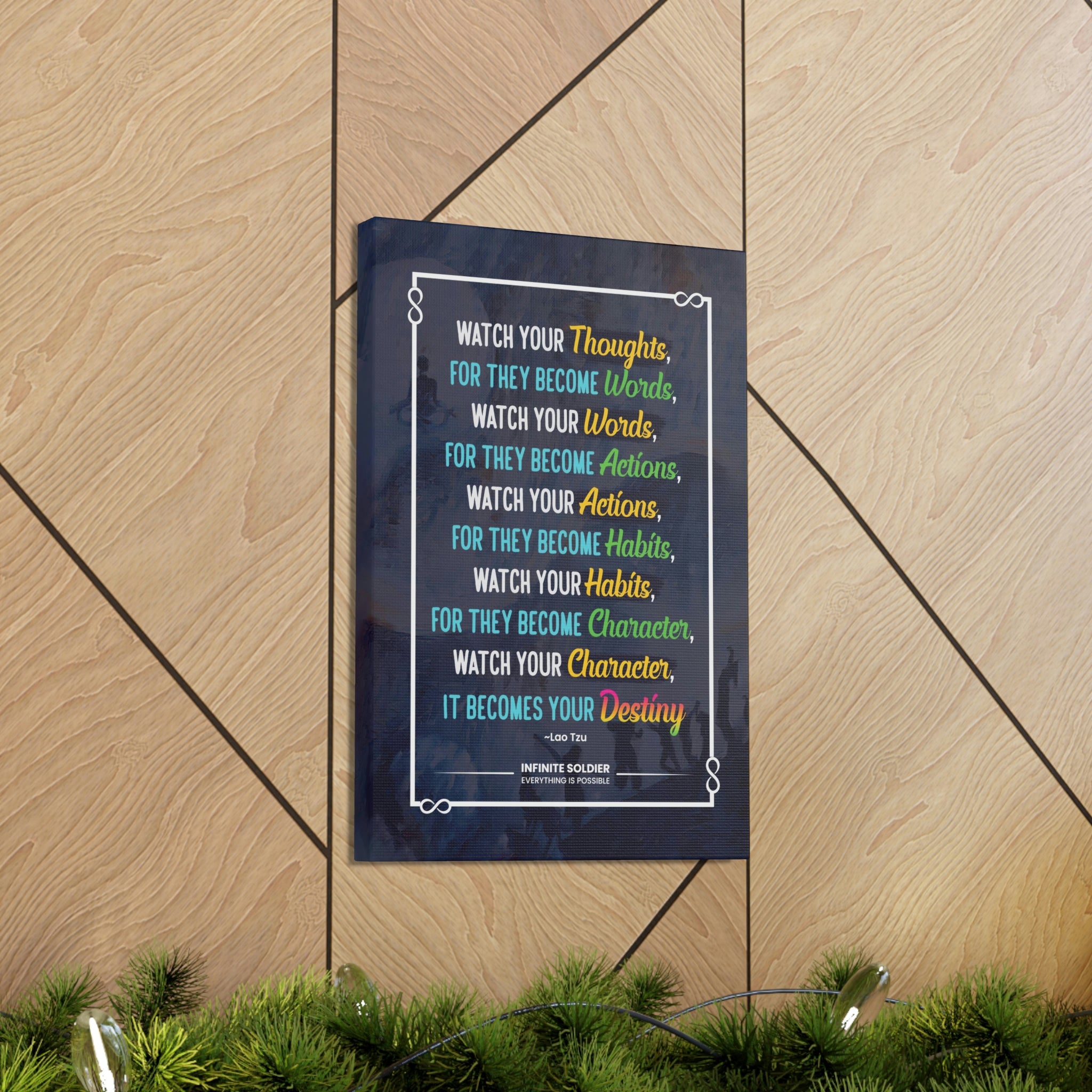 Lao Tzu Inspirational Quote Canvas Poster | Infinite Soldier