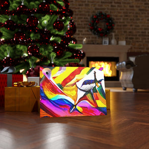 dove flying above a rainbow abstract art modern art wet romanticism hyperdetailed geometric abstract art pointillism