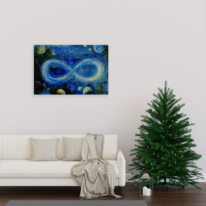 Infinite Galaxy - Starry Night Van Gogh Inspired Infinity Canvas Wall Decor,  Canvas Prints, Art, Wall Decor, Painting