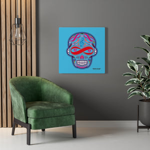 Sugar Skull Canvas Print, Wall Decor, Canvas Painting , Large Wall Art, Abstract Canvas, Digital Artwork, Colorful