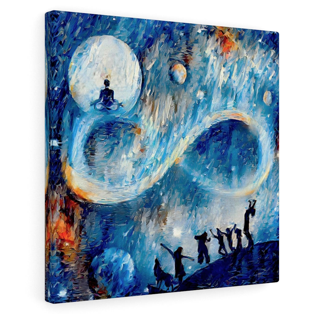 Infinity Moon Light Gathering, Artistic Painting Version, Canvas Art Print, Wall Decor, Canvas Painting , Large Wall Art, Oil Painting