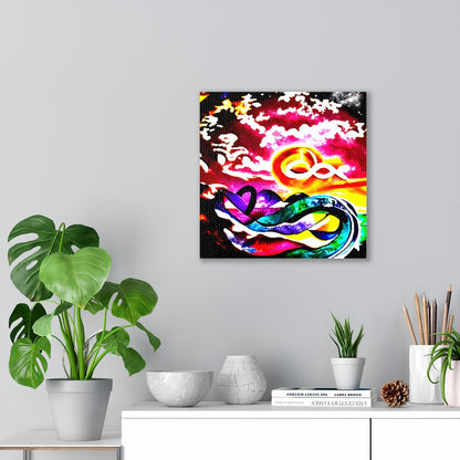 Infinity symbols in the sky  elaboratel colorful